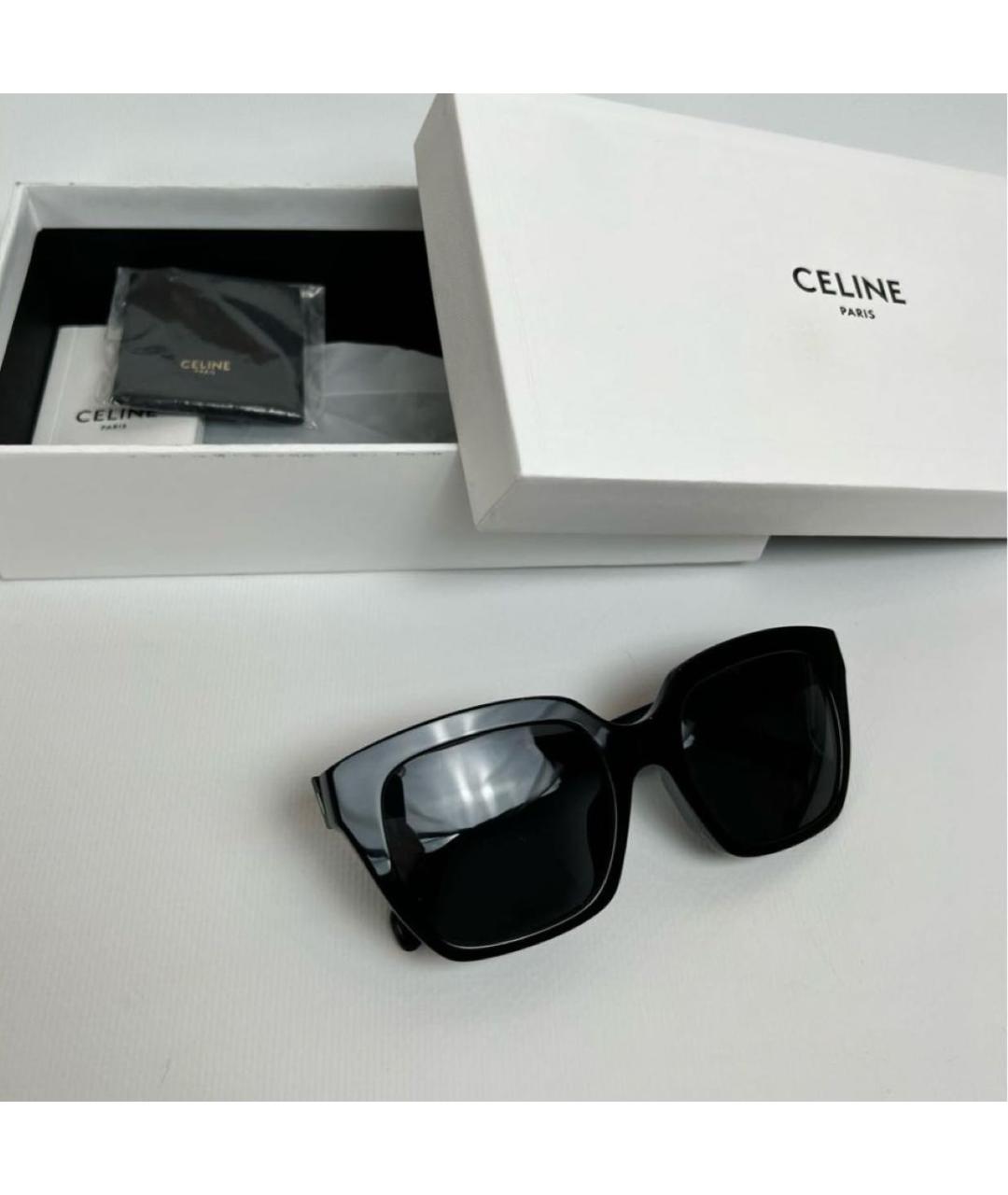 CELINE Черные пластиковые солнцезащитные очки, фото 8