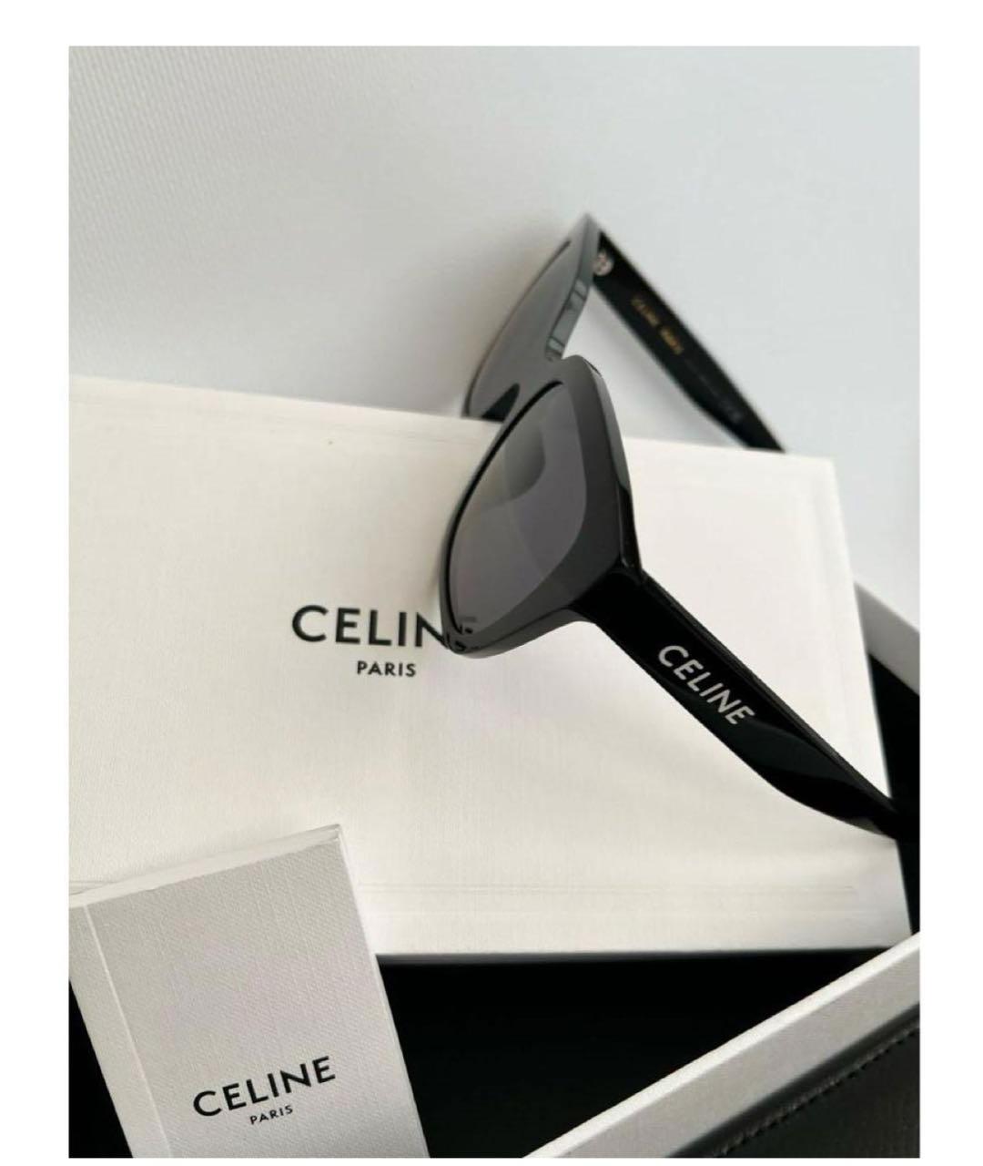 CELINE Черные пластиковые солнцезащитные очки, фото 4