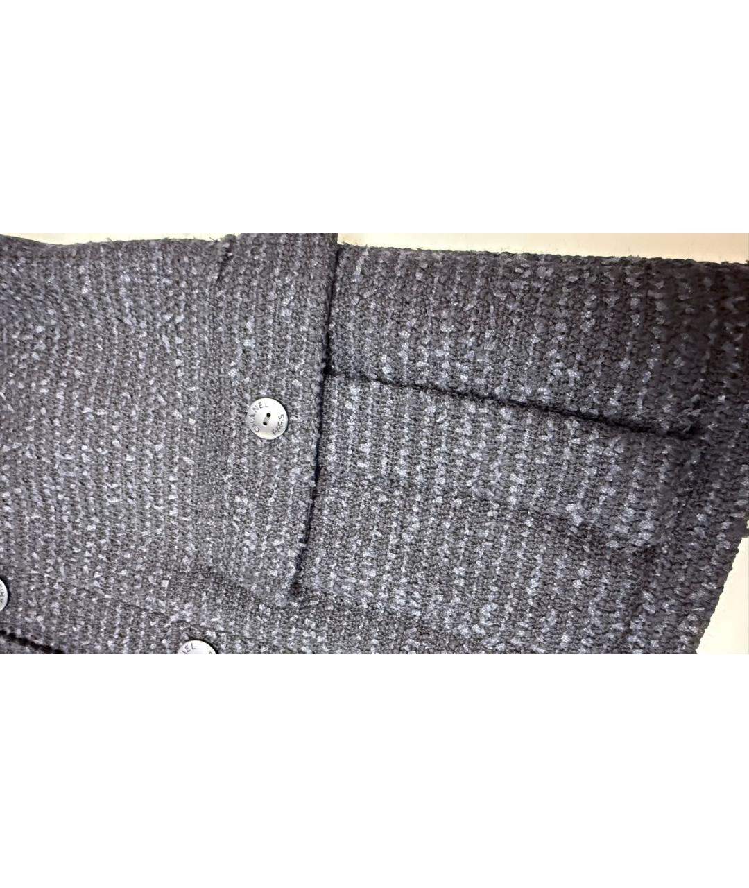 CHANEL Черный шерстяной жакет/пиджак, фото 6