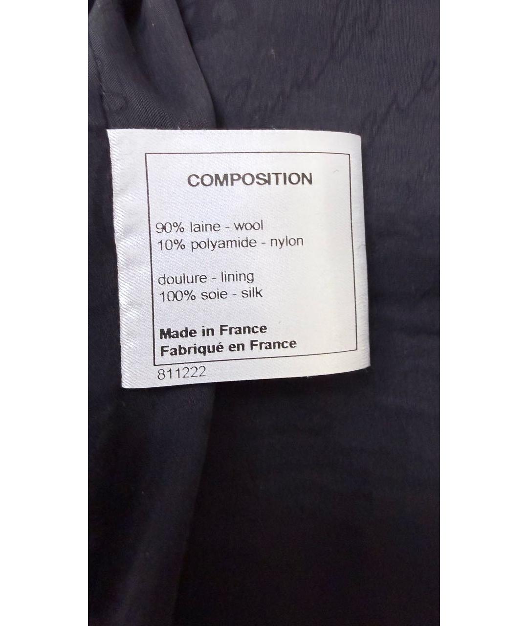 CHANEL Черный шерстяной жакет/пиджак, фото 4