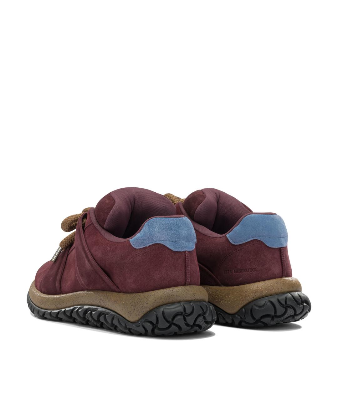 BIRKENSTOCK Бордовые замшевые низкие кроссовки / кеды, фото 4