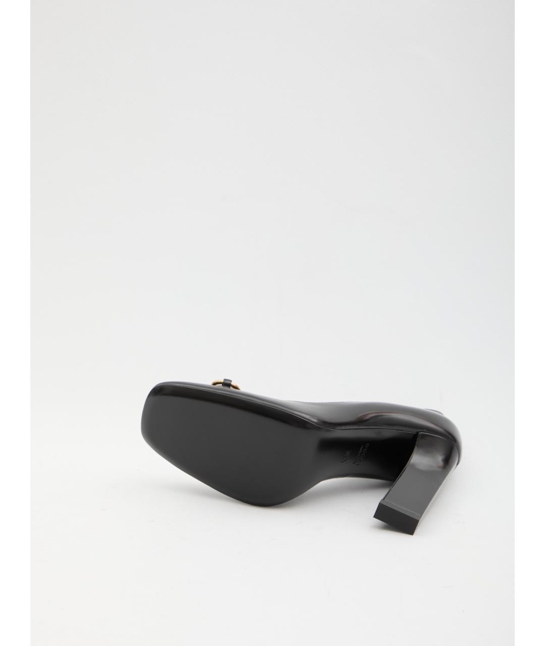 GUCCI Черные кожаные туфли, фото 4