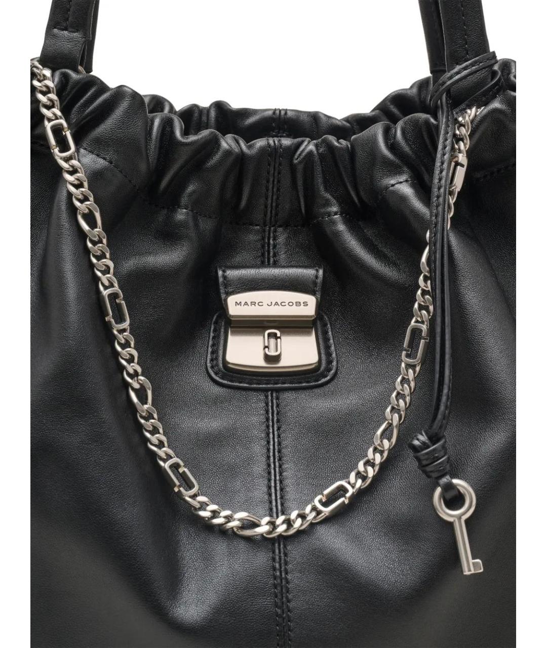 MARC JACOBS Черная кожаная сумка тоут, фото 4