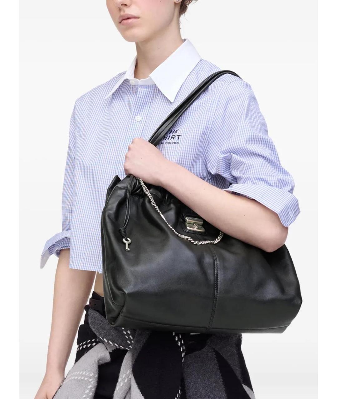 MARC JACOBS Черная кожаная сумка тоут, фото 2