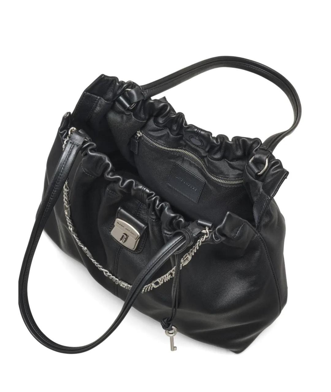 MARC JACOBS Черная кожаная сумка тоут, фото 5