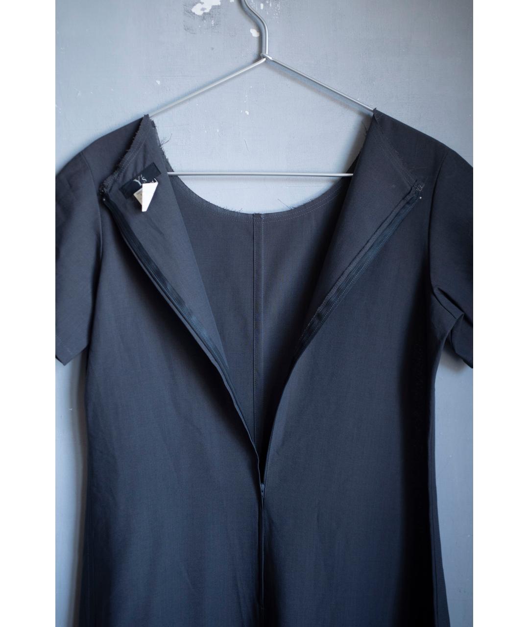YOHJI YAMAMOTO Серое шерстяное повседневное платье, фото 6