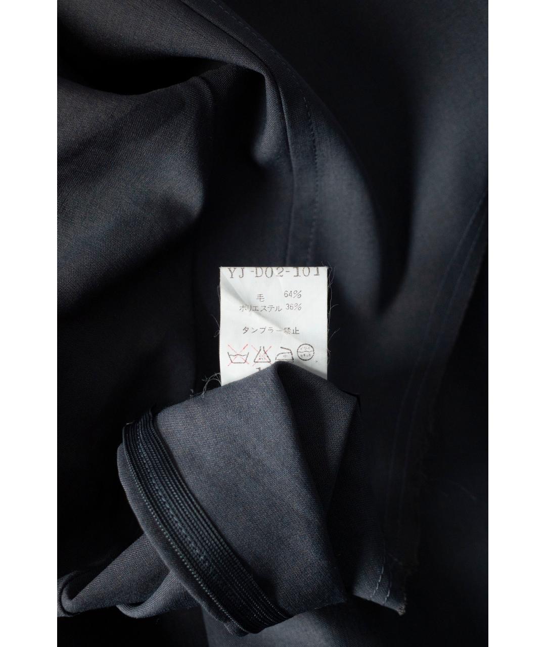 YOHJI YAMAMOTO Серое шерстяное повседневное платье, фото 8