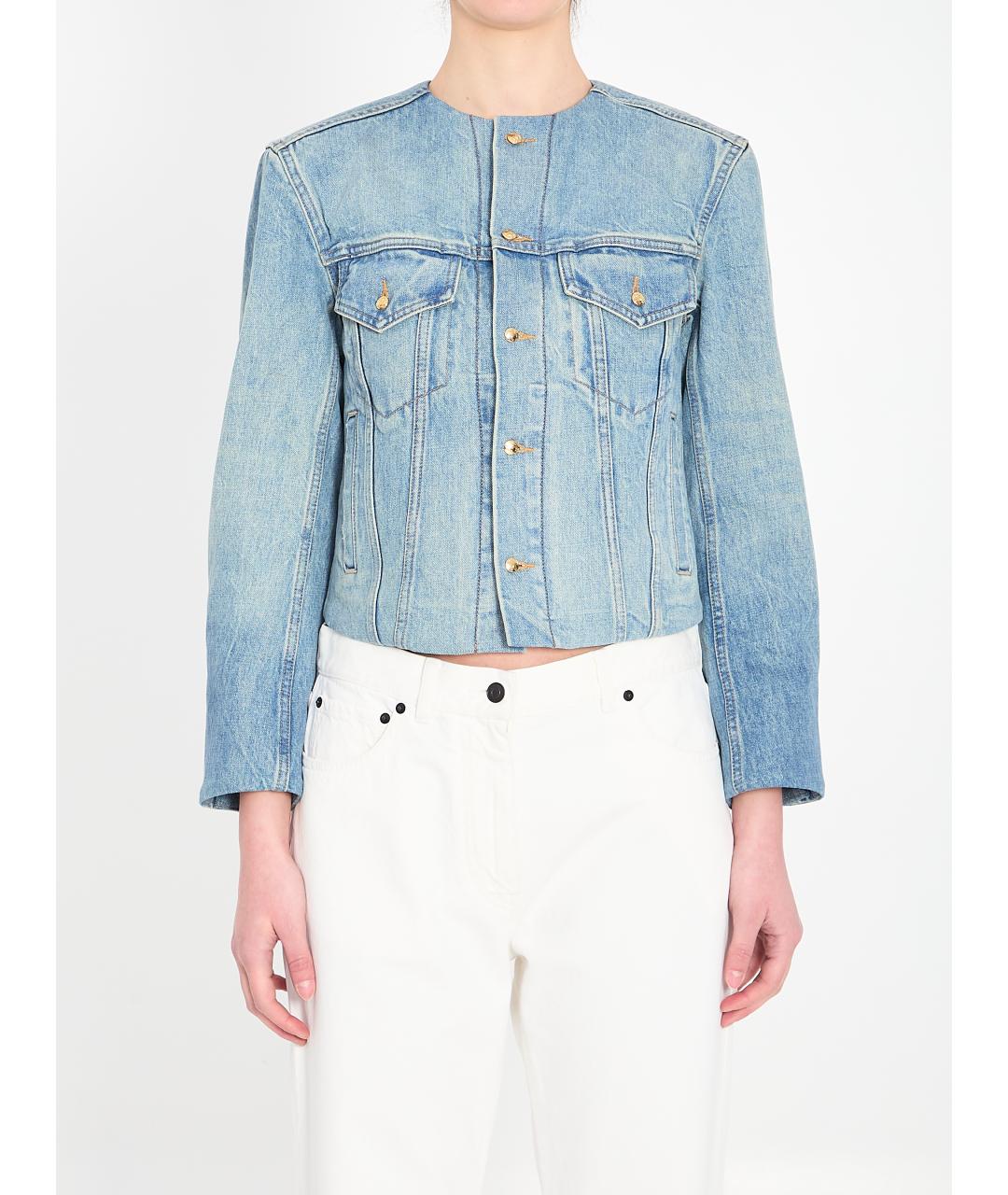 CELINE Синяя хлопковая куртка, фото 5