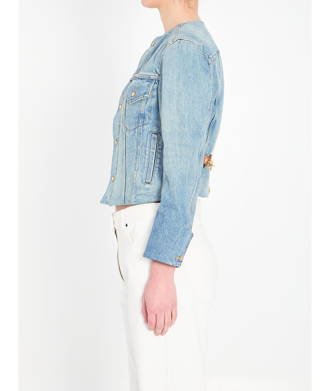 CELINE Синяя хлопковая куртка, фото 3