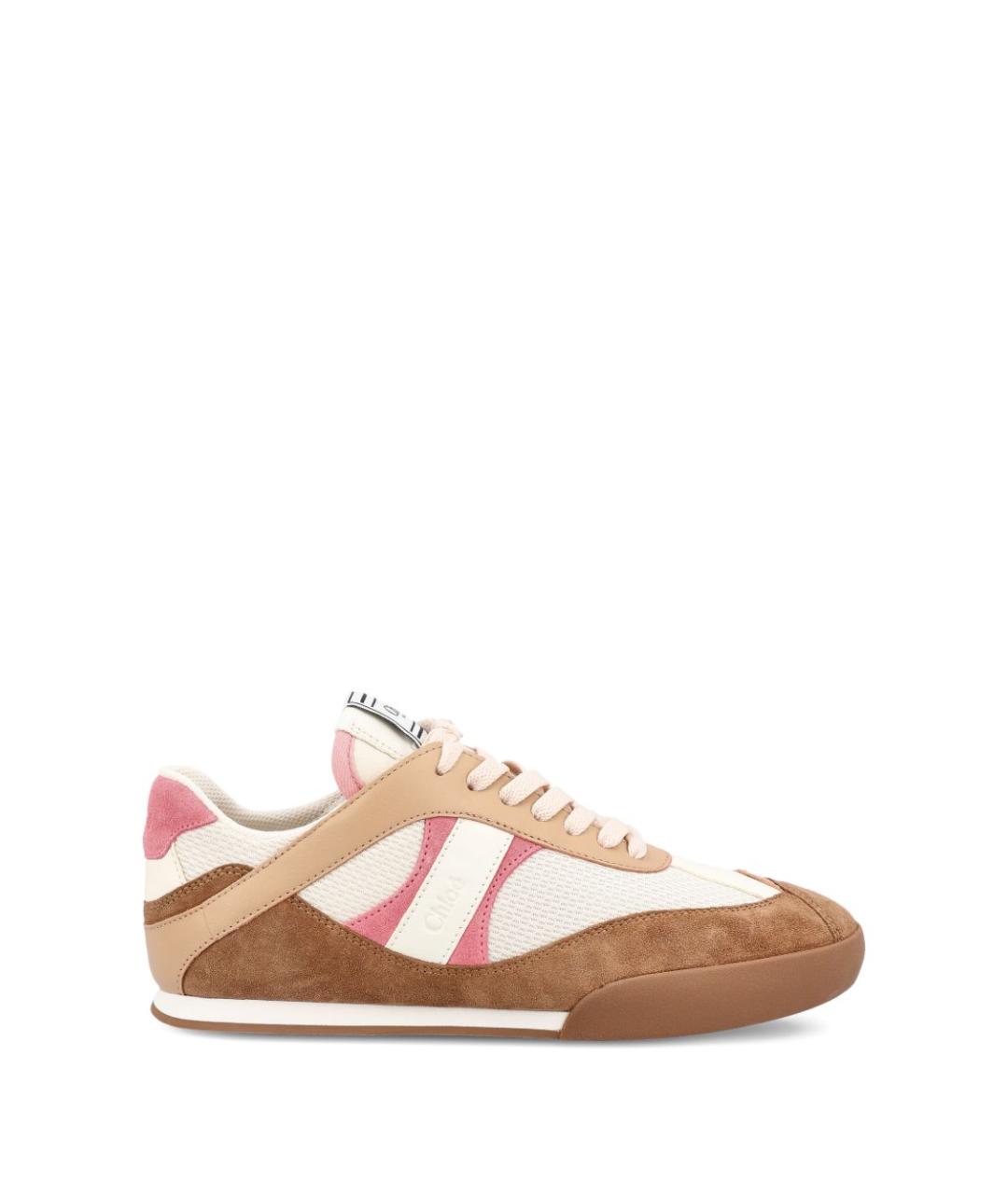 CHLOE Розовые кожаные кроссовки, фото 1