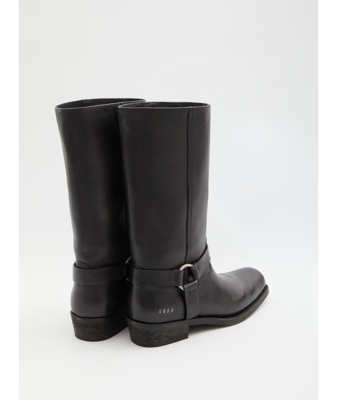 GOLDEN GOOSE DELUXE BRAND Черные кожаные полусапоги, фото 3
