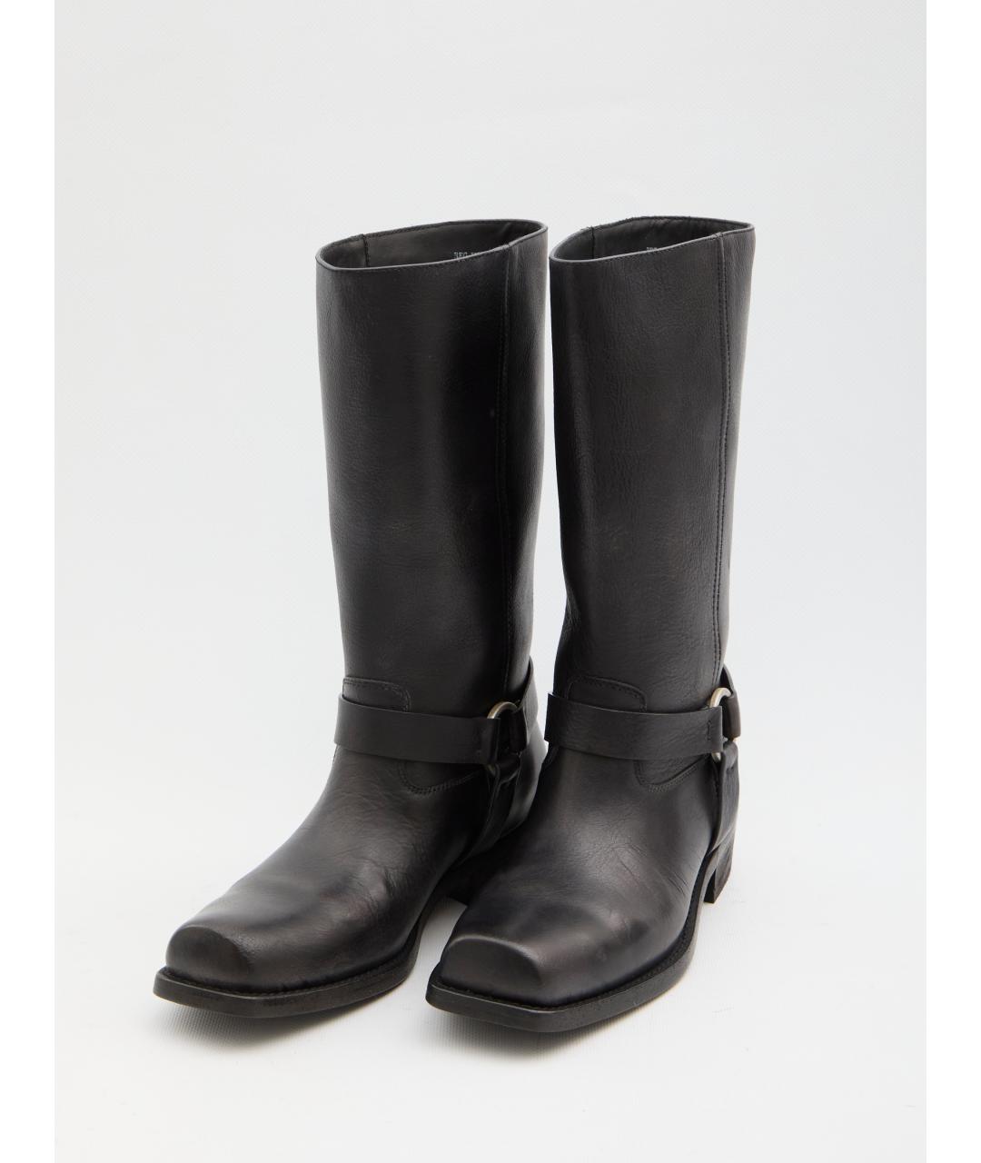 GOLDEN GOOSE DELUXE BRAND Черные кожаные полусапоги, фото 2