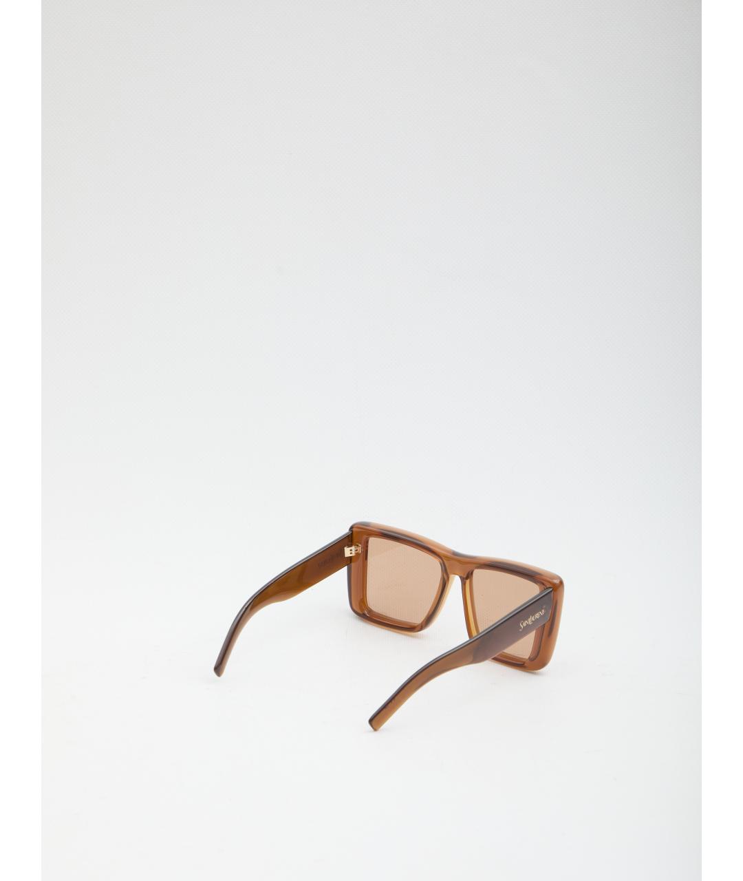 SAINT LAURENT Коричневые солнцезащитные очки, фото 2