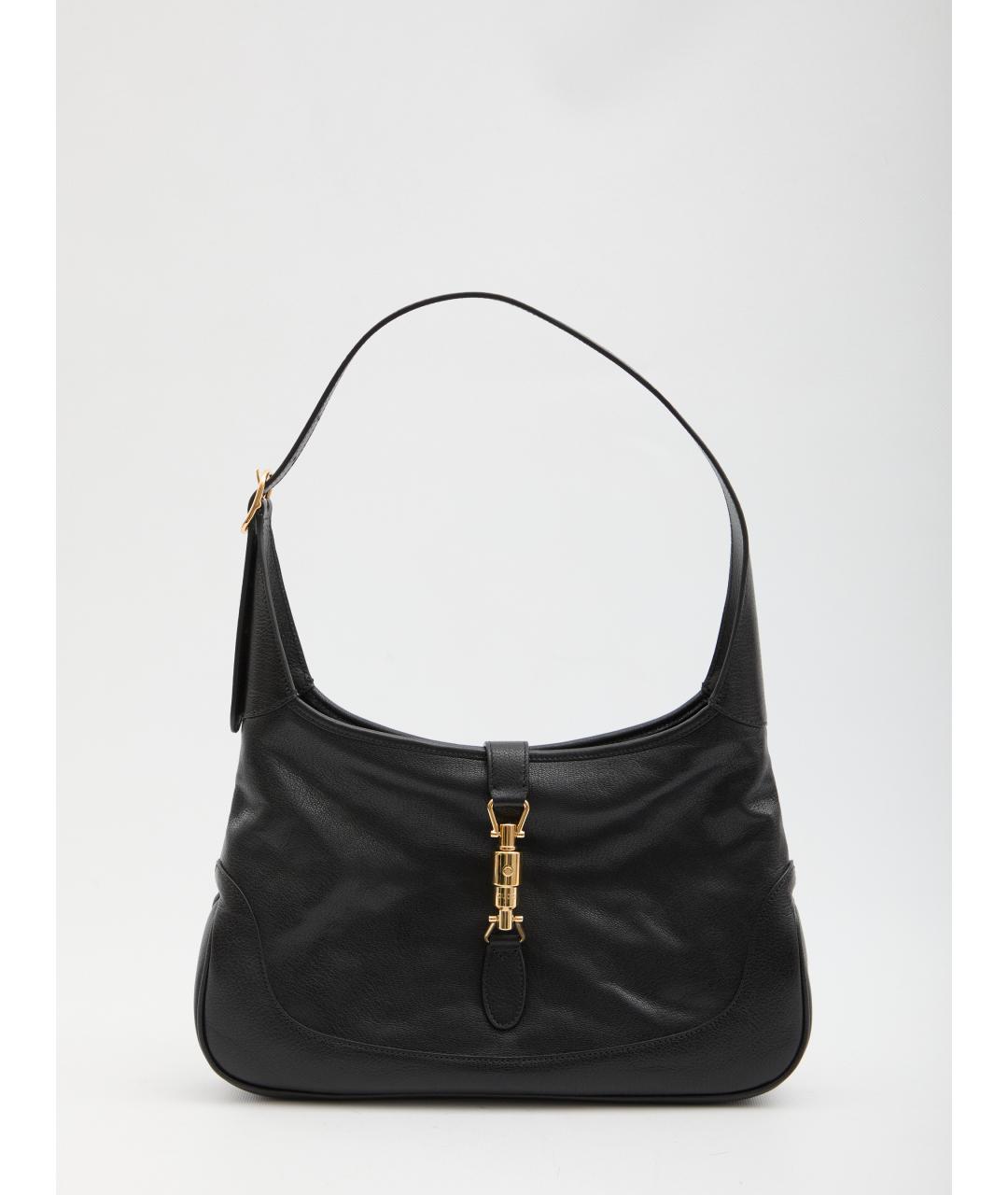 GUCCI Черная кожаная сумка через плечо, фото 5