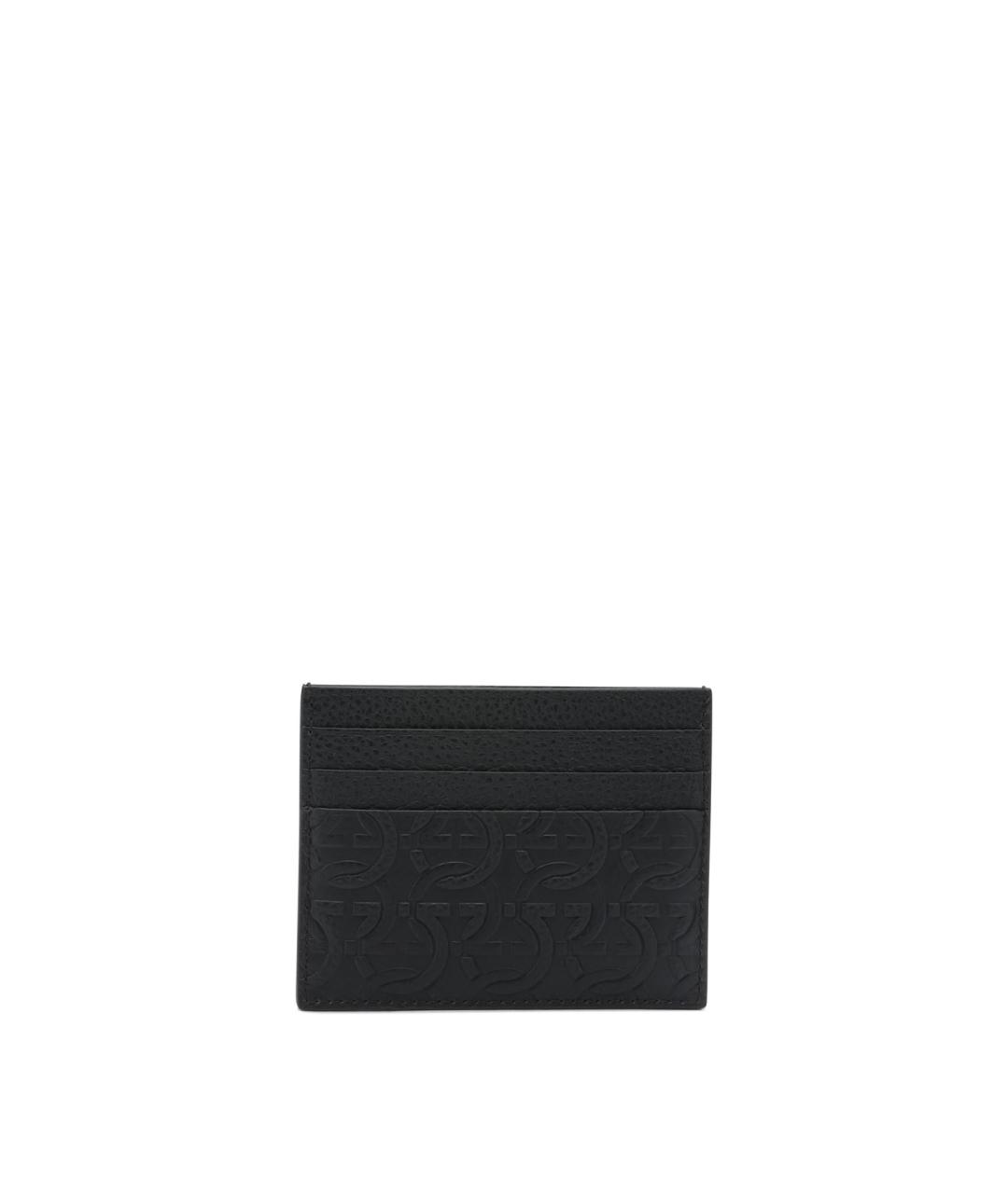 FERRAGAMO Черный кожаный кардхолдер, фото 3
