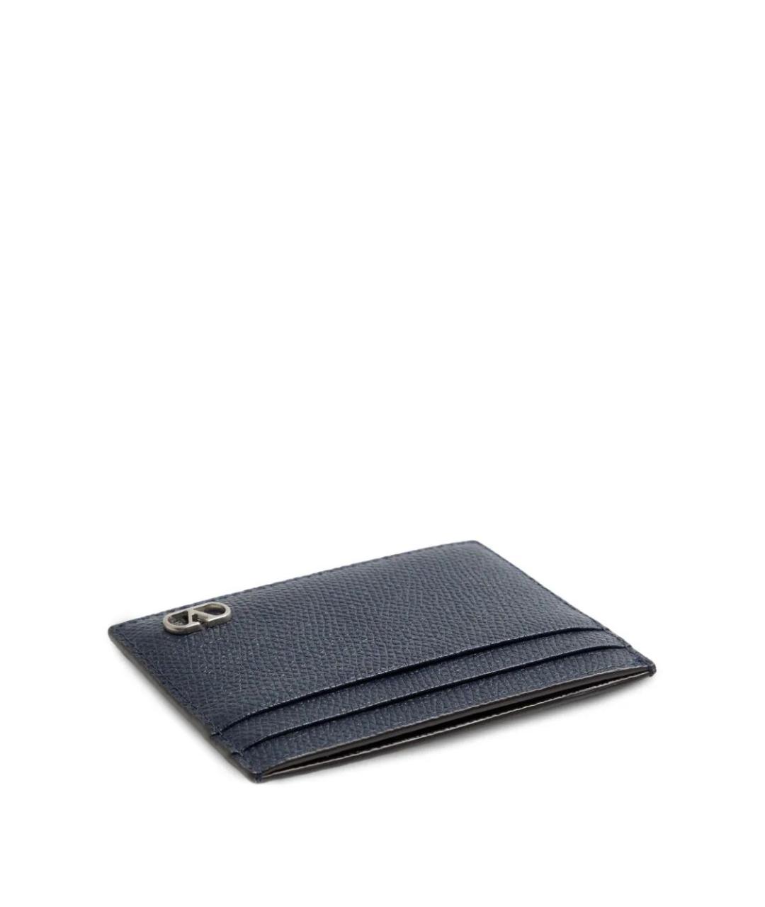 VALENTINO Синий кожаный кардхолдер, фото 3