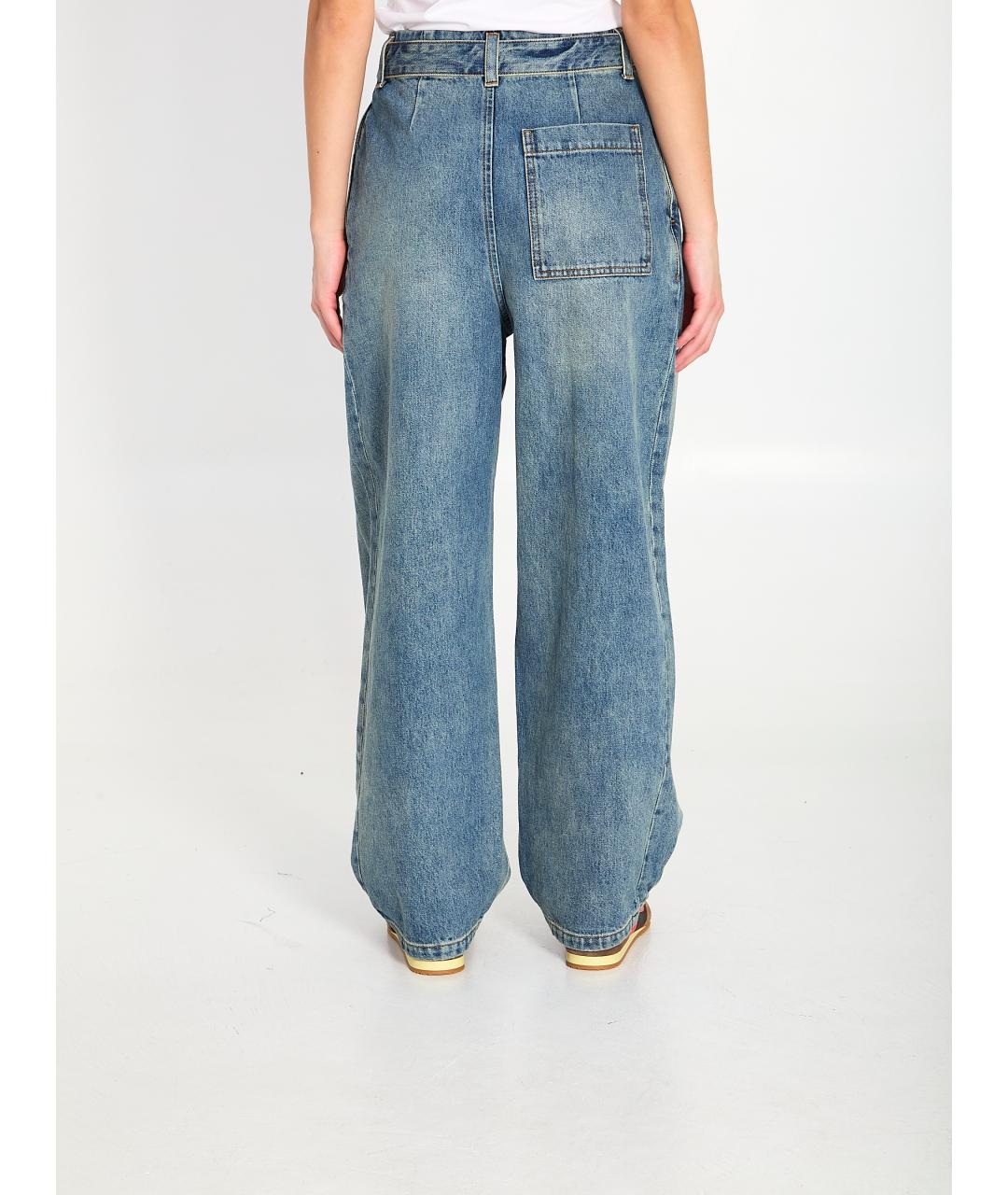 LOEWE Синие хлопковые прямые джинсы, фото 4