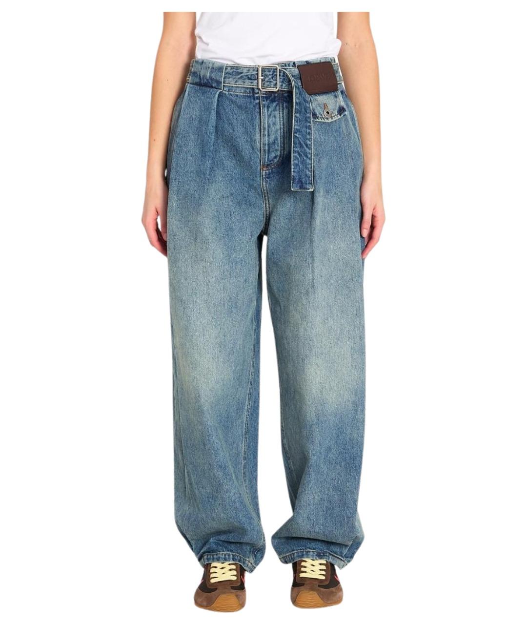 LOEWE Синие хлопковые прямые джинсы, фото 1