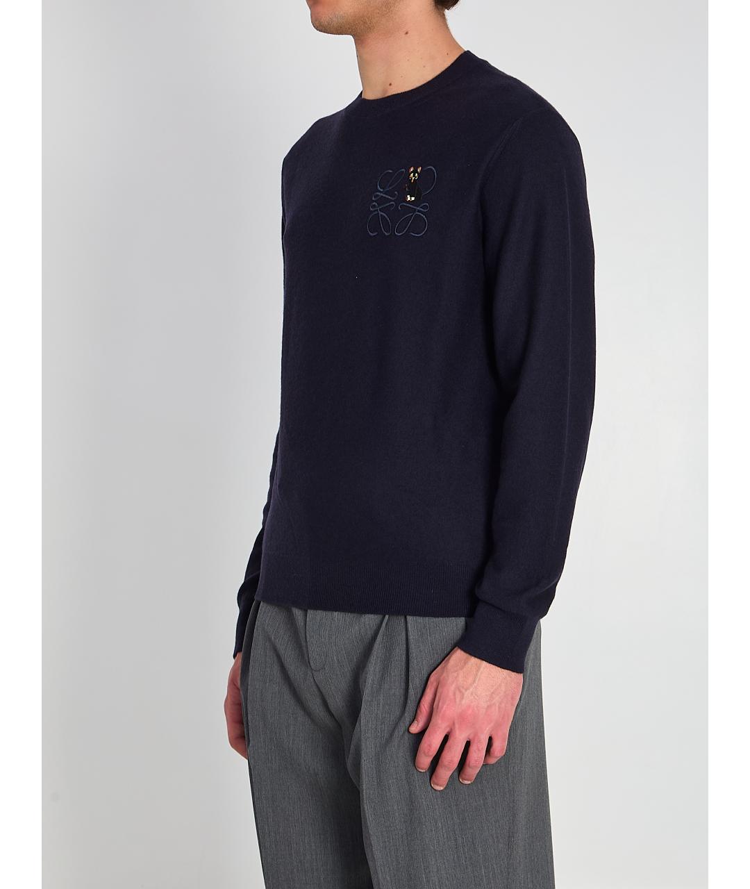 LOEWE Синий шерстяной джемпер / свитер, фото 2