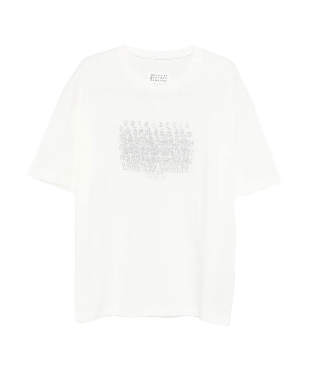 MAISON MARGIELA Белая хлопковая футболка, фото 1