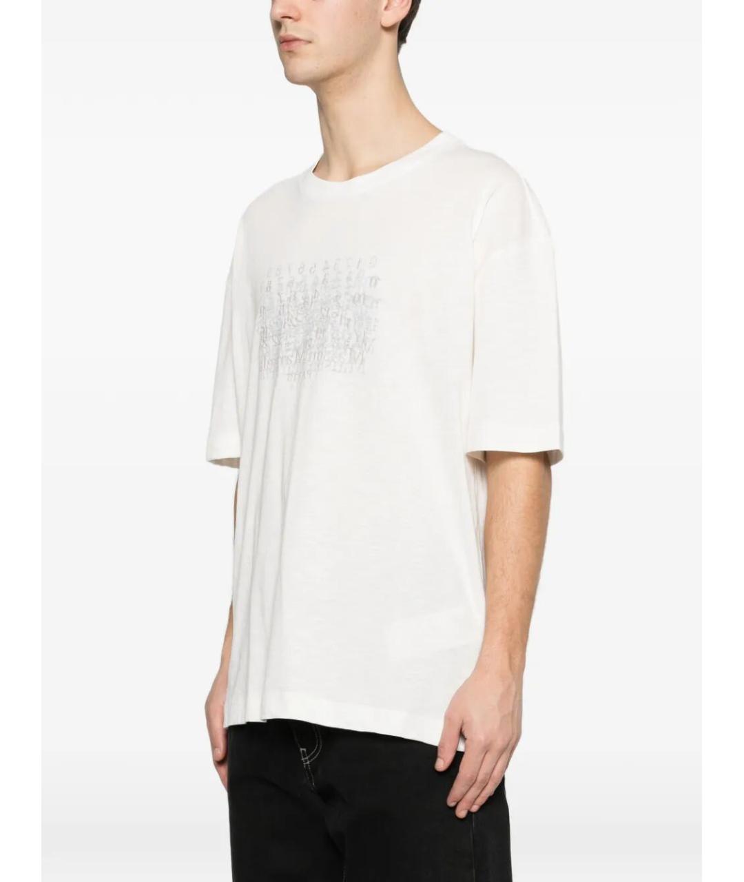 MAISON MARGIELA Белая хлопковая футболка, фото 5