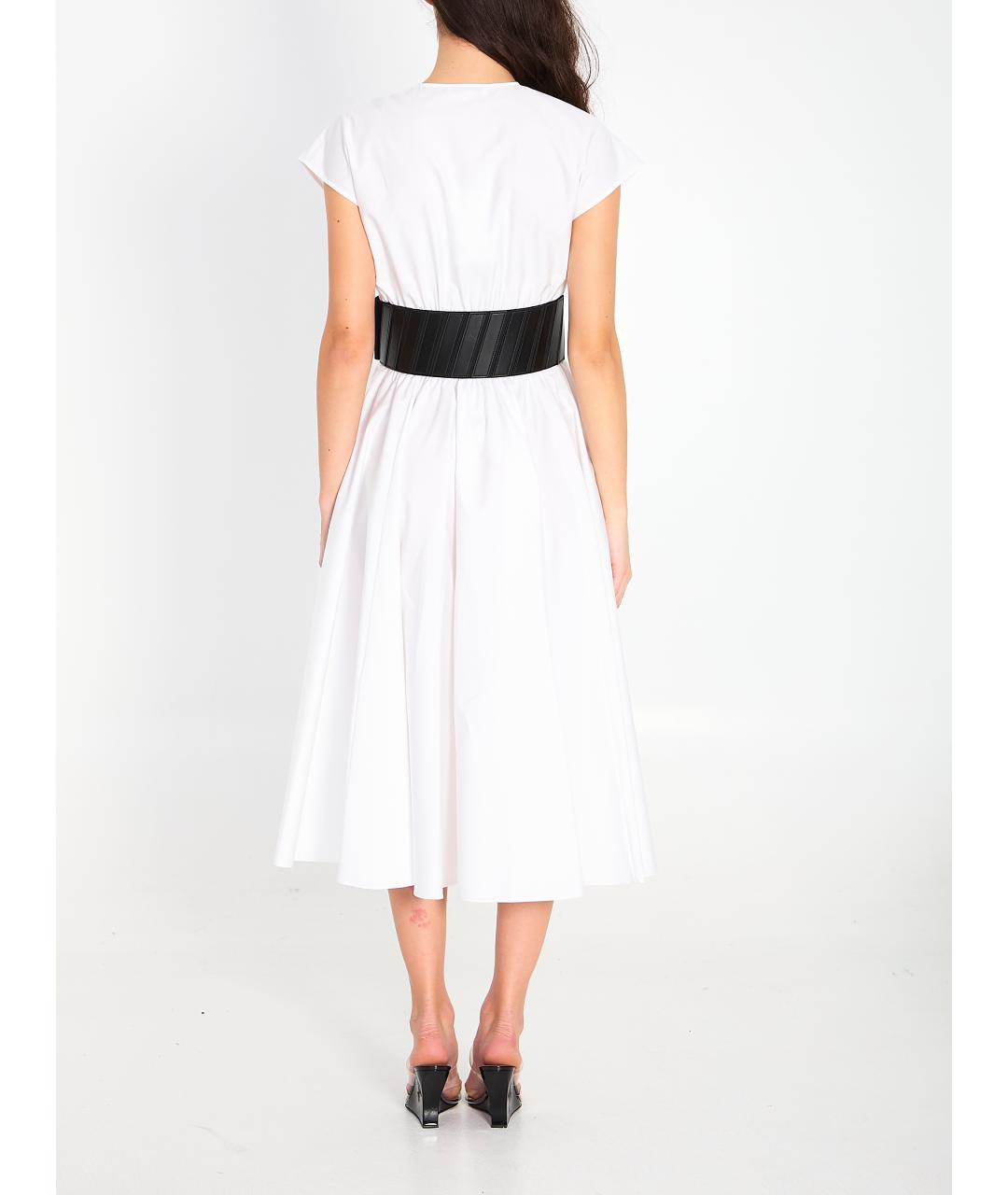 ALAIA Белое хлопковое повседневное платье, фото 4