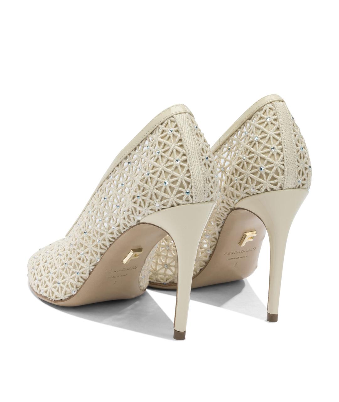 FERRAGAMO Белые кожаные туфли, фото 4