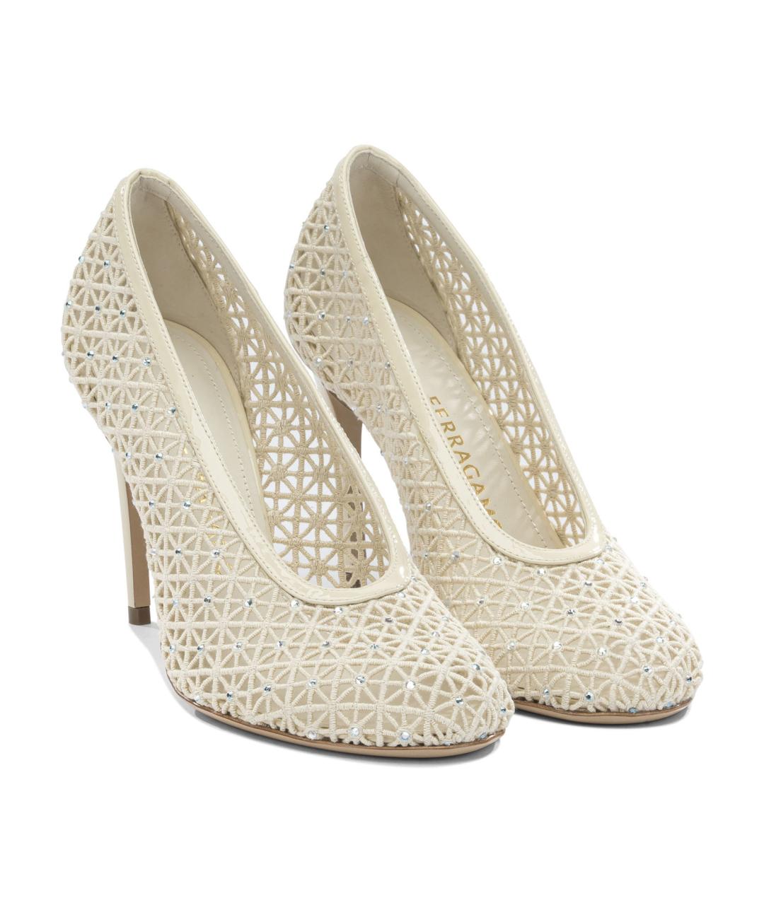 FERRAGAMO Белые кожаные туфли, фото 2