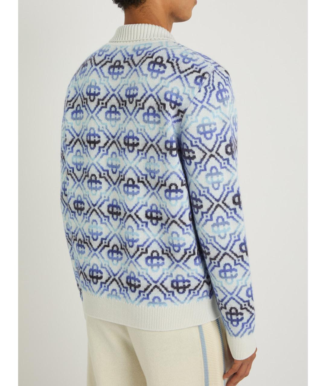 CASABLANCA Синий шерстяной кардиган, фото 4