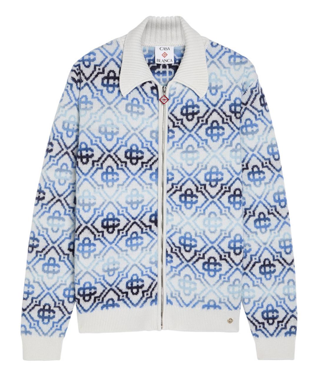 CASABLANCA Синий шерстяной кардиган, фото 1