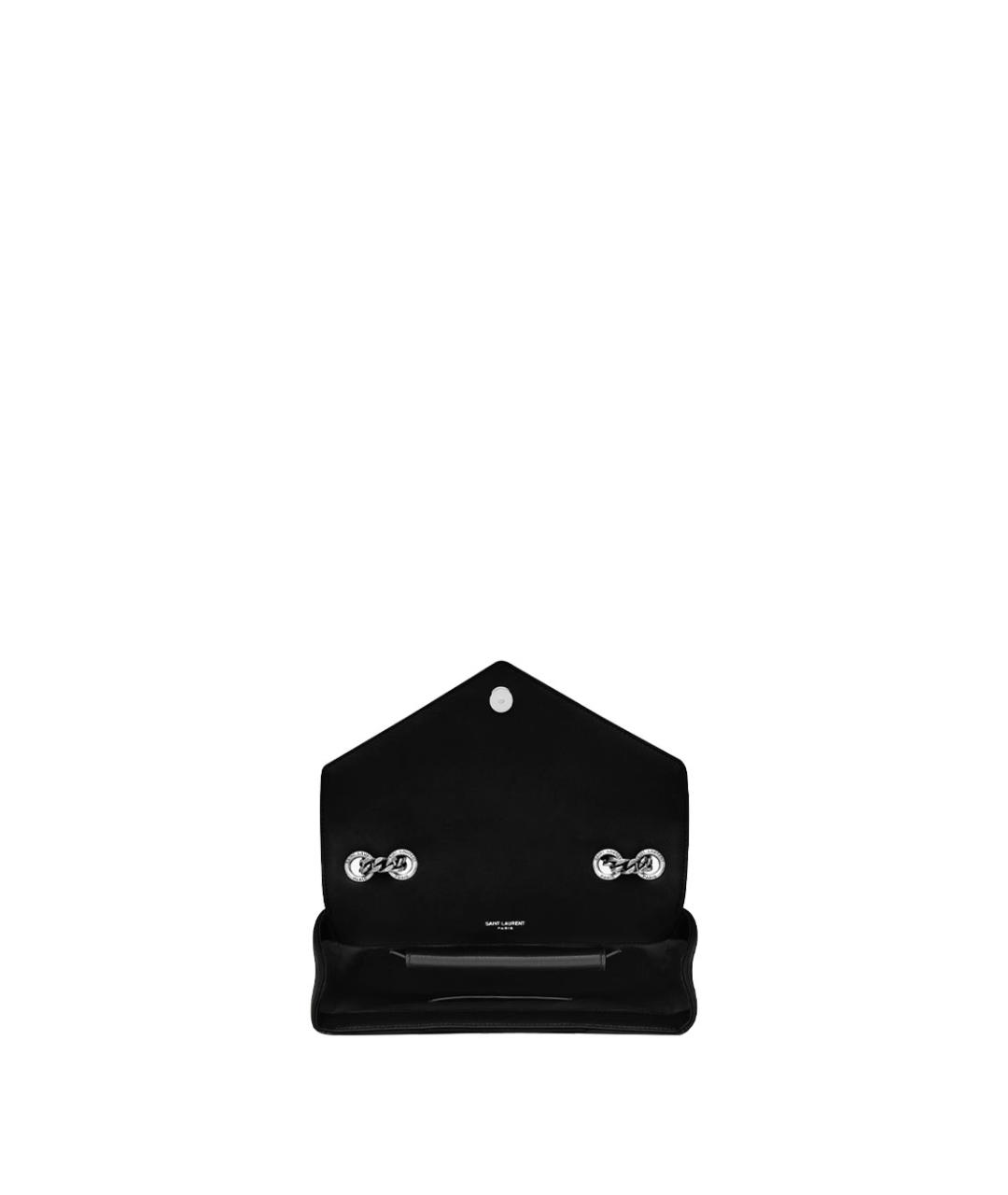SAINT LAURENT Черная кожаная сумка через плечо, фото 4