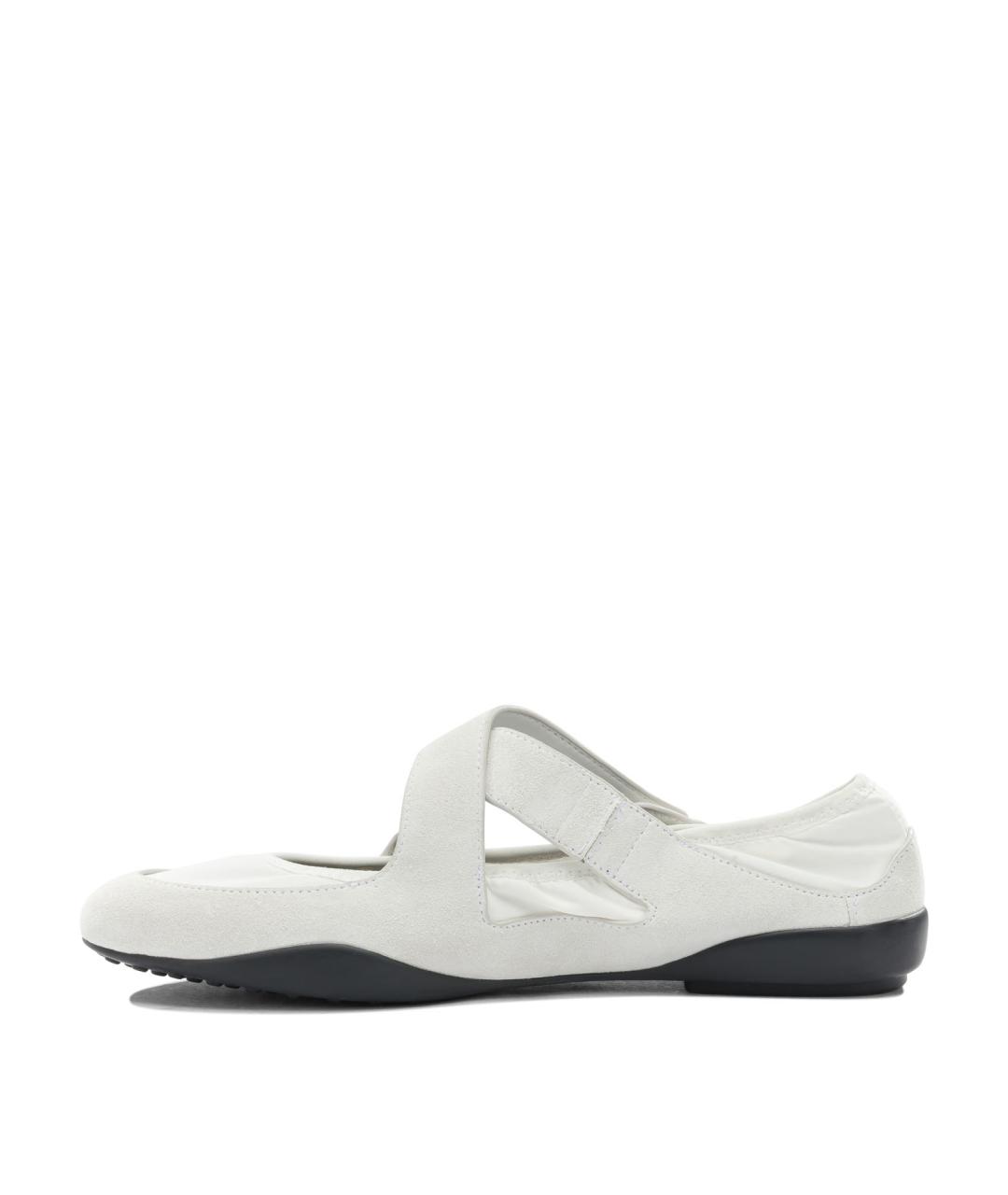 TORY BURCH Белые замшевые балетки, фото 3