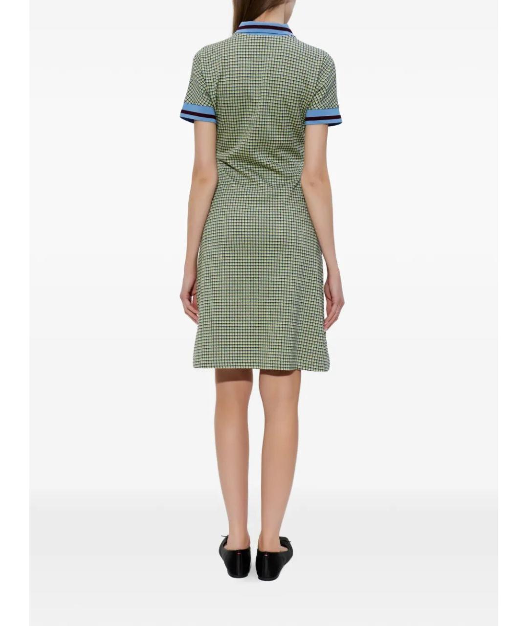 MARNI Зеленые хлопковое повседневное платье, фото 3