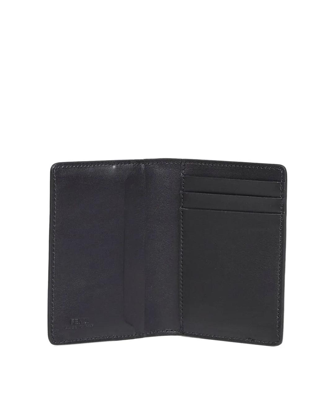 FENDI Черный кожаный кошелек, фото 2