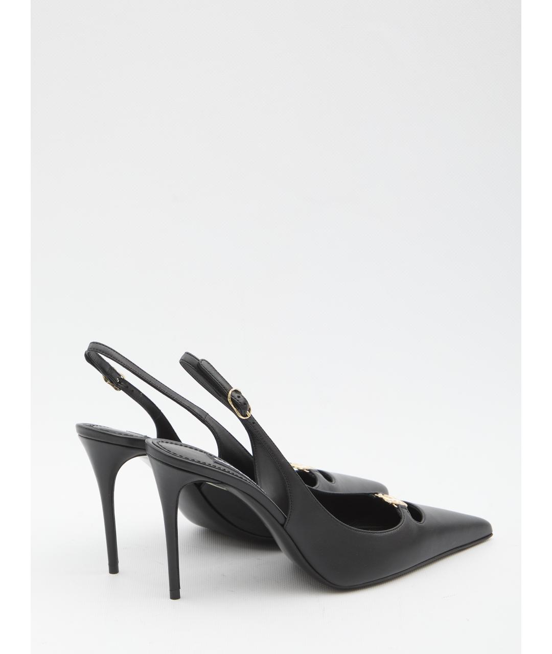 DOLCE&GABBANA Черные кожаные туфли, фото 3