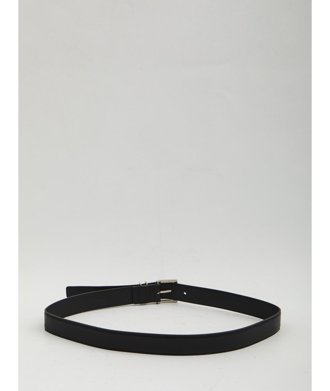 SAINT LAURENT Черный кожаный ремень, фото 2