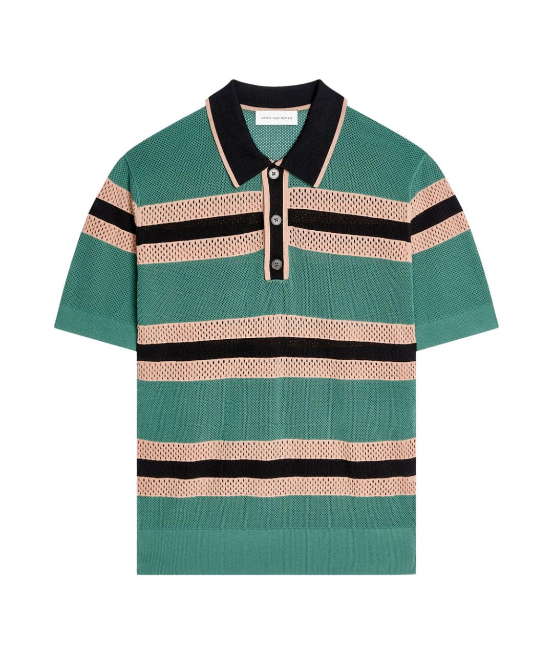 DRIES VAN NOTEN Зеленая вискозная футболка, фото 1