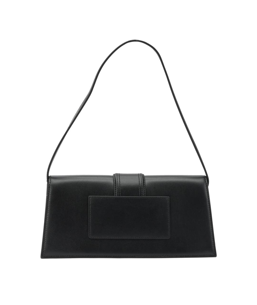 JACQUEMUS Черная кожаная сумка с короткими ручками, фото 3
