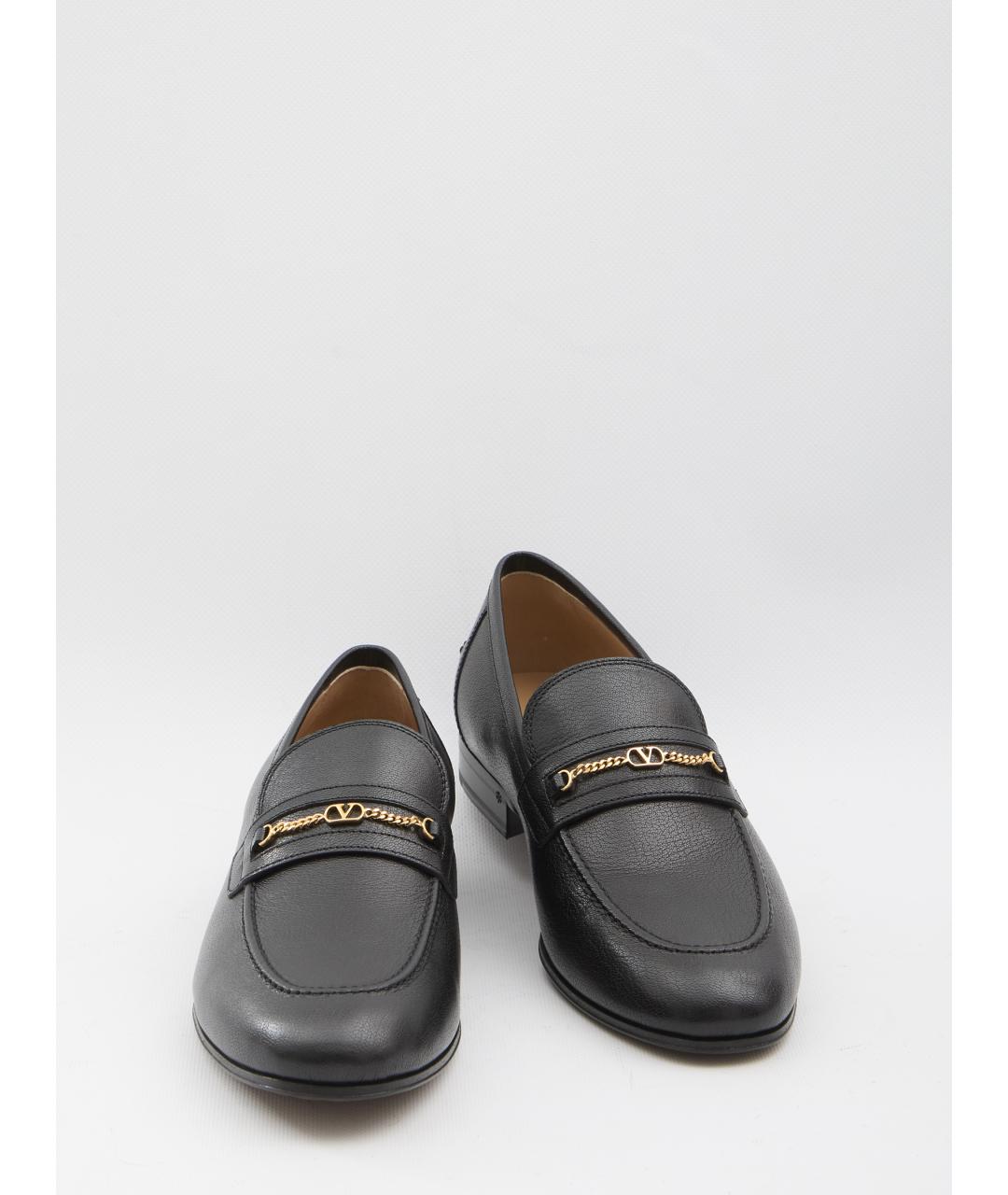 VALENTINO Черные кожаные лоферы, фото 5