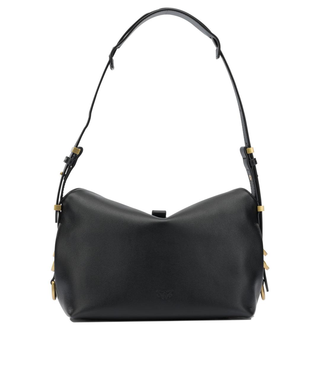 PINKO Черная кожаная сумка через плечо, фото 3