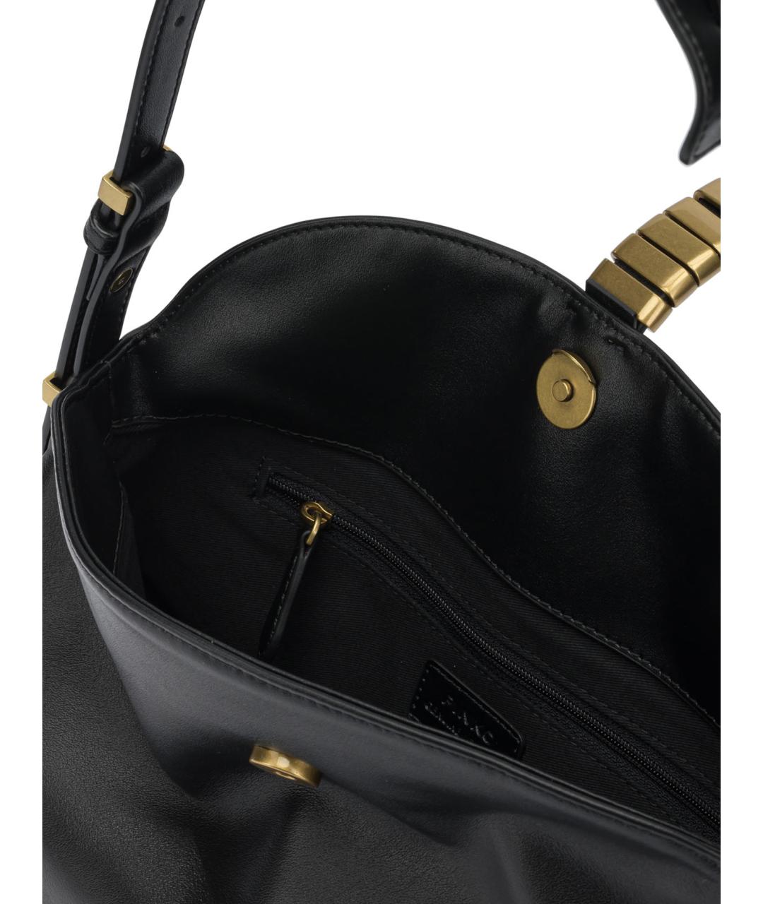 PINKO Черная кожаная сумка через плечо, фото 5