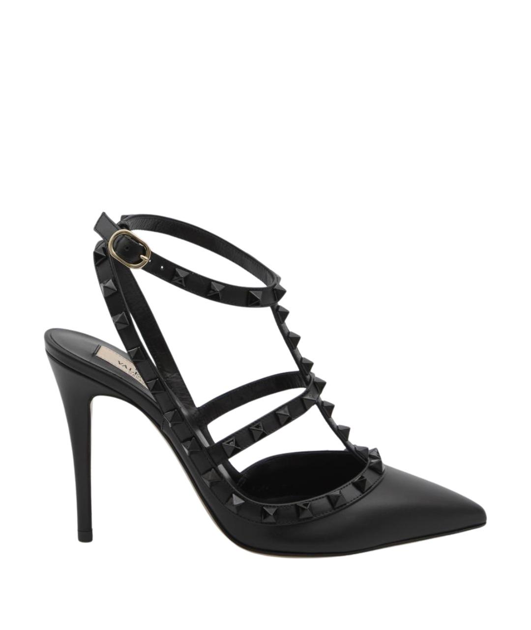 VALENTINO Черные кожаные туфли, фото 1