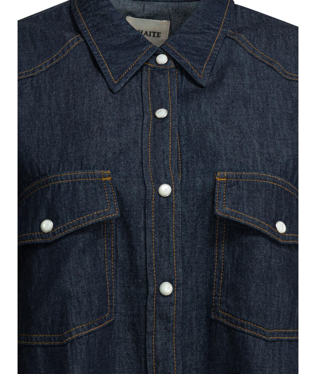 KHAITE Темно-синяя хлопковая куртка, фото 3