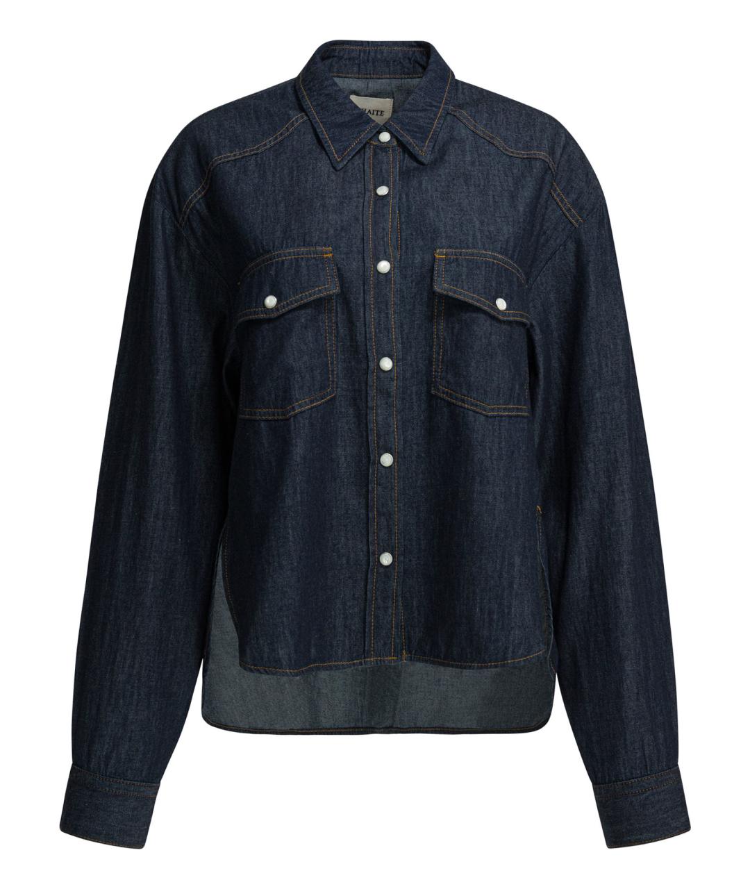 KHAITE Темно-синяя хлопковая куртка, фото 1