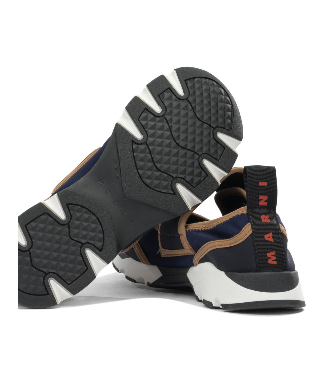 MARNI Синие синтетические кроссовки, фото 5