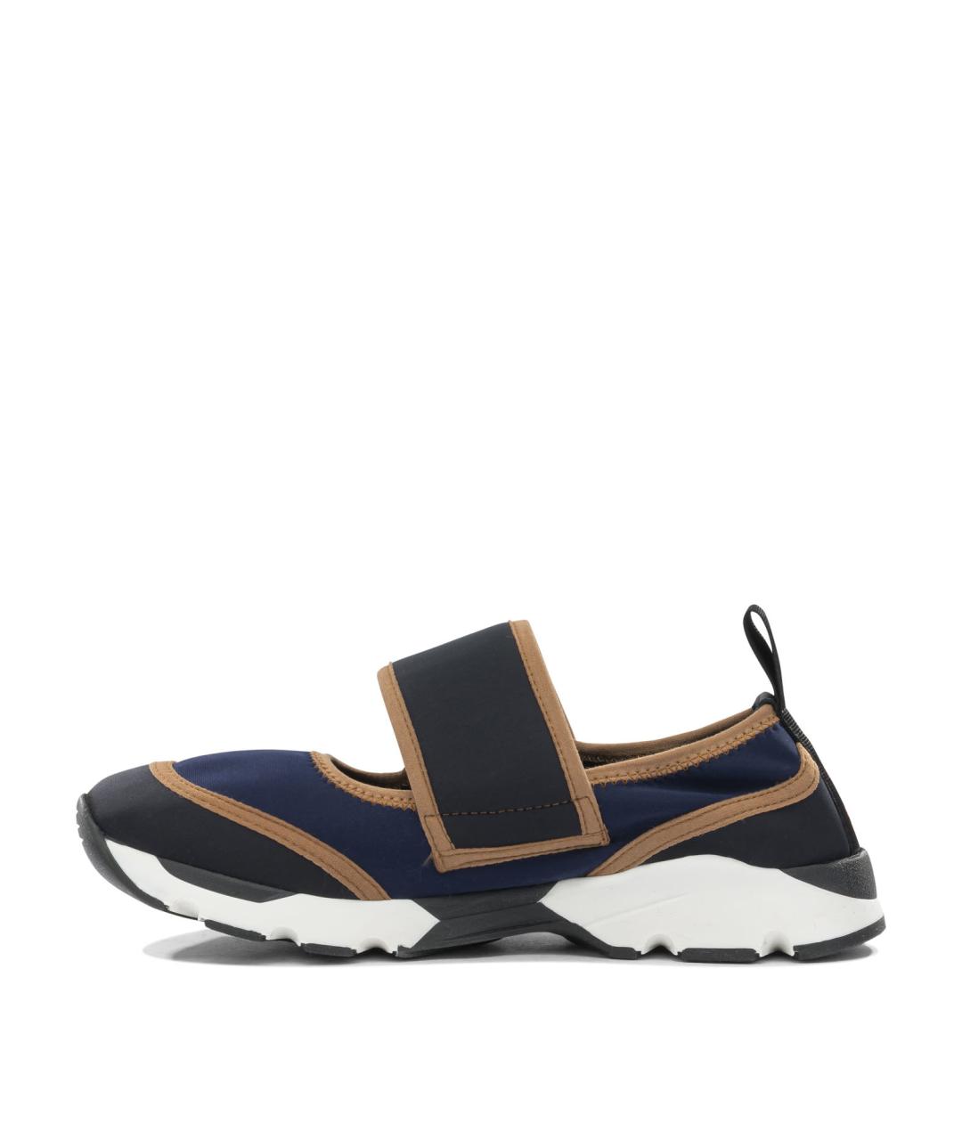 MARNI Синие синтетические кроссовки, фото 3