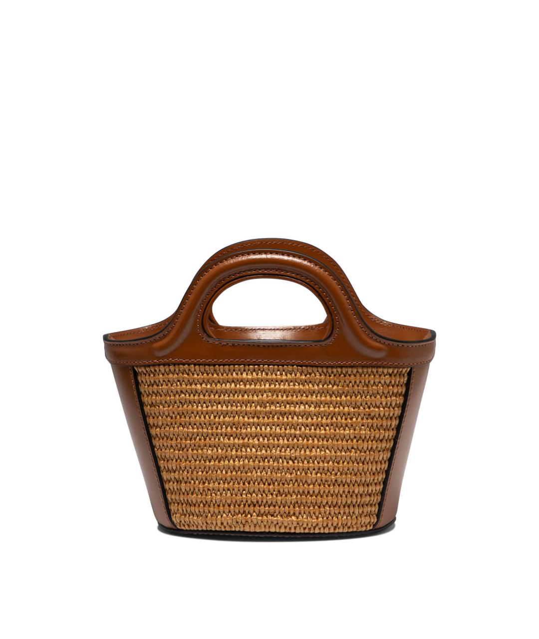 MARNI Бежевая хлопковая сумка с короткими ручками, фото 3