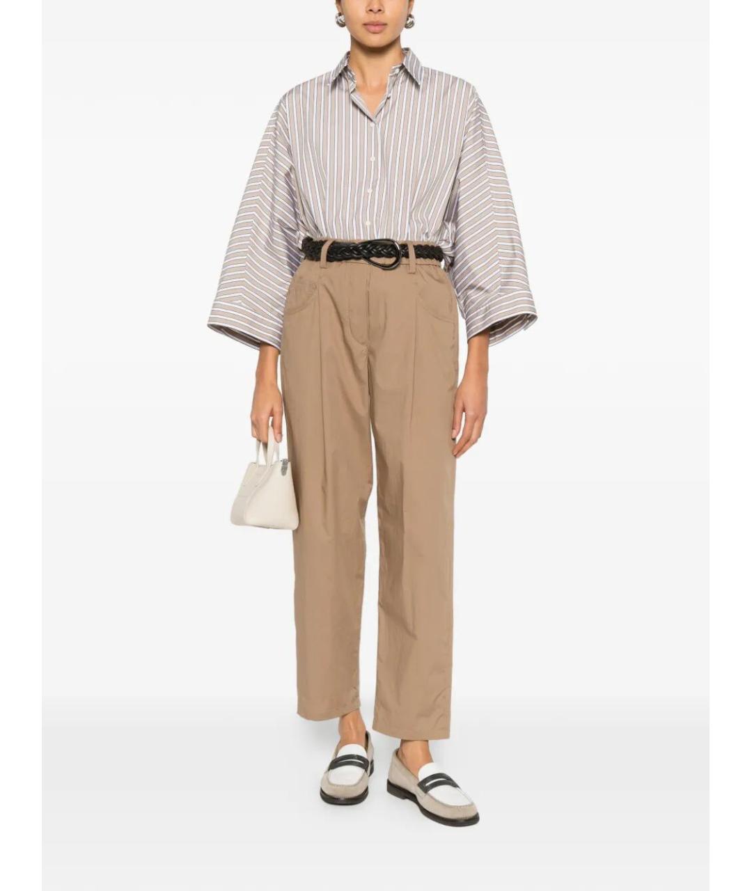 BRUNELLO CUCINELLI Хлопковые прямые брюки, фото 2