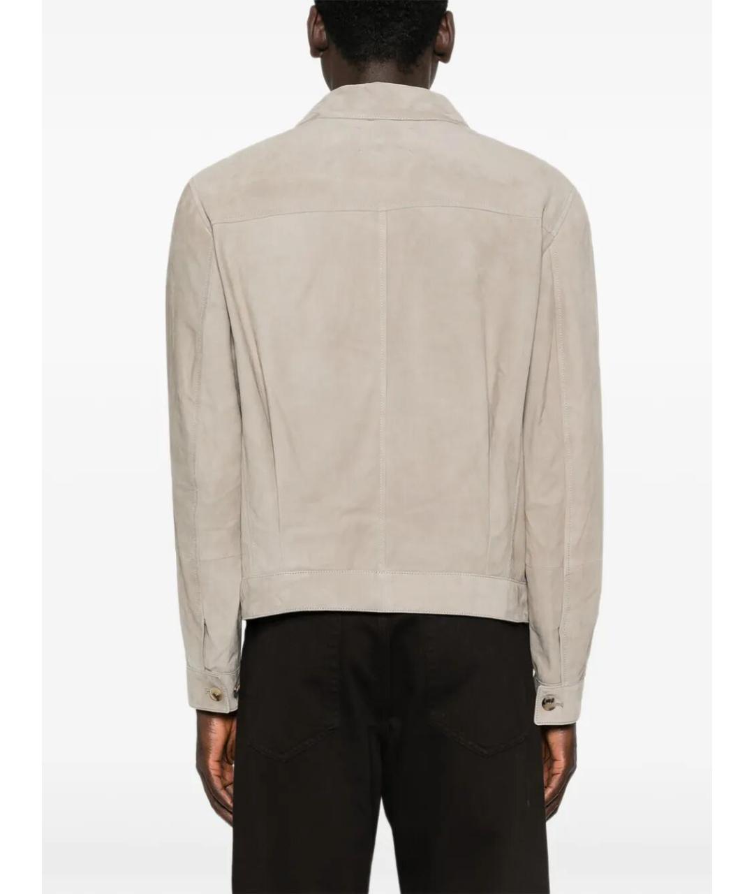 BRUNELLO CUCINELLI Зеленая кожаная куртка, фото 3