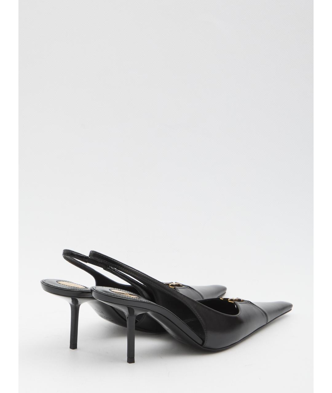 SAINT LAURENT Черные кожаные туфли, фото 3